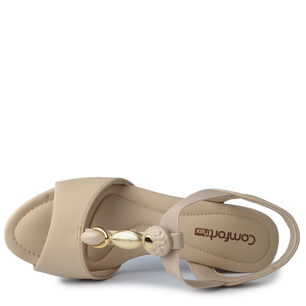 Sandália Comfortflex Salto Bloco Feminino 2557403 - Foto 4