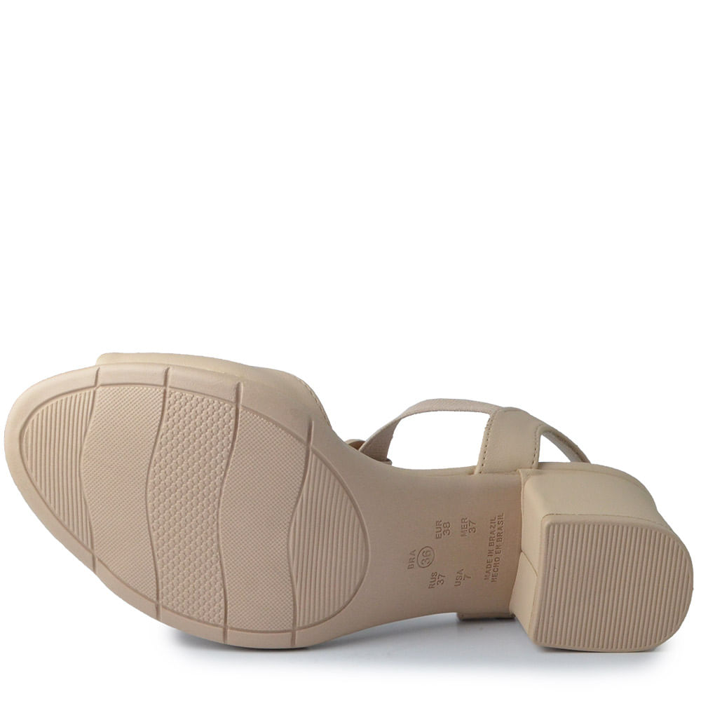Sandália Comfortflex Salto Bloco Feminino 2557403 - Foto 5