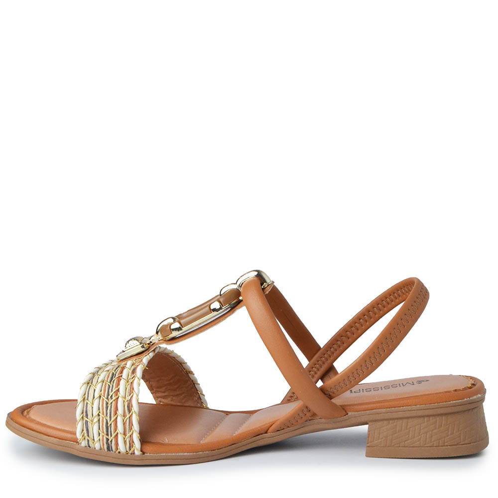 Sandália Mississipi Salto Baixo Feminina JO321 - Foto 3