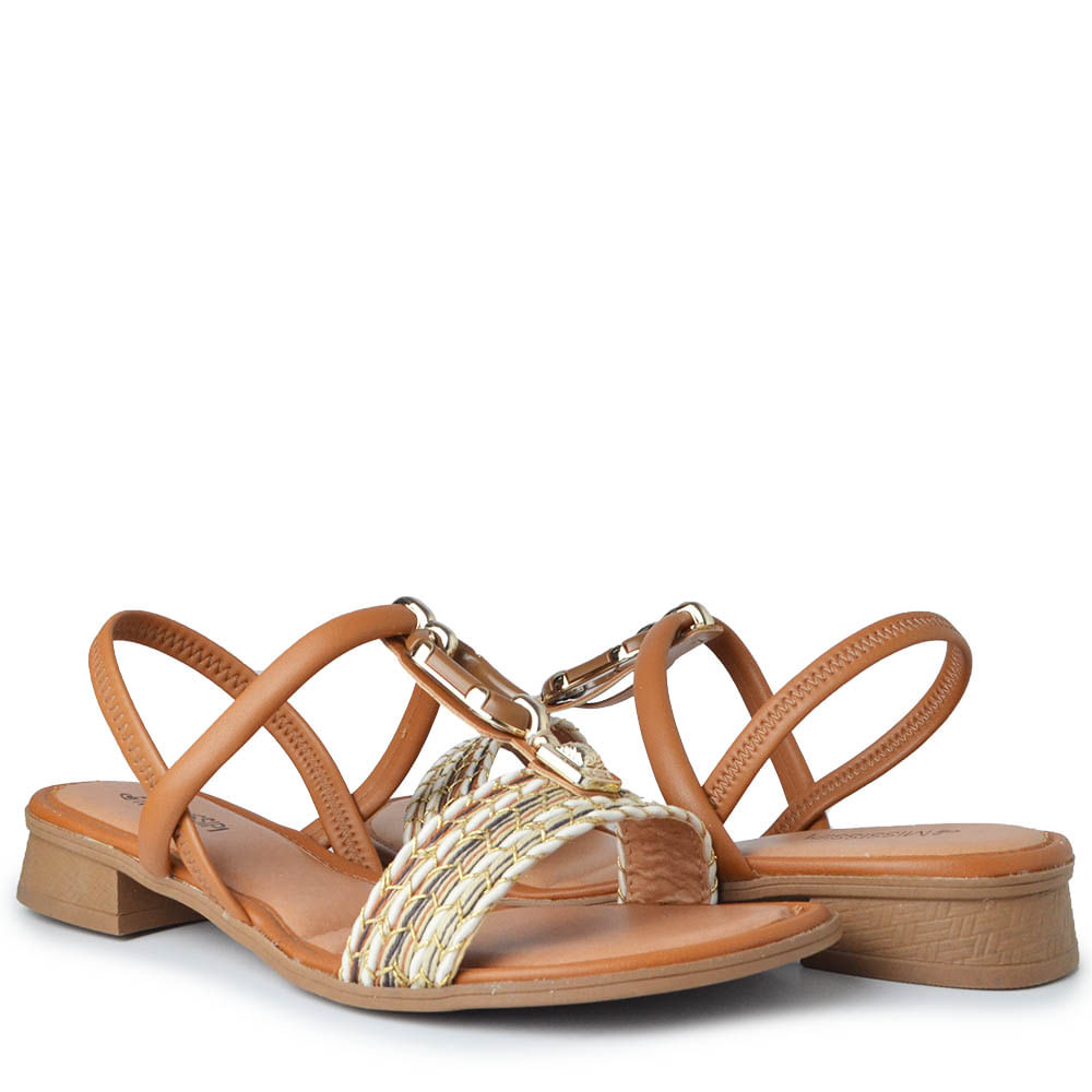 Sandália Mississipi Salto Baixo Feminina JO321 - Foto 6