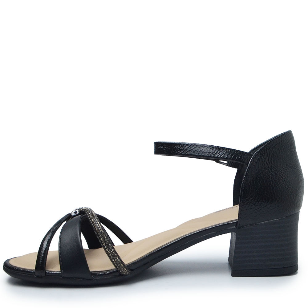 Sandália Comfortflex Salto Bloco Feminina 2556408 - Foto 3