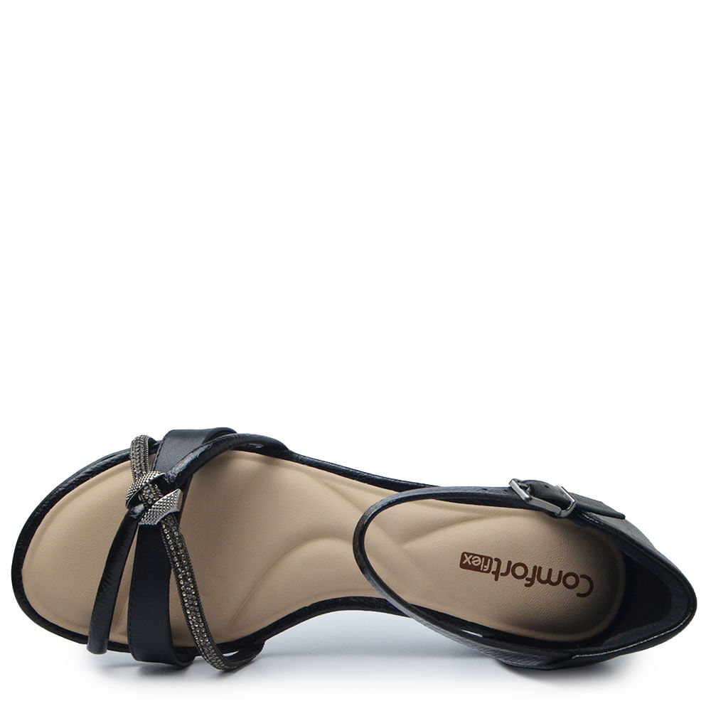 Sandália Comfortflex Salto Bloco Feminina 2556408 - Foto 4