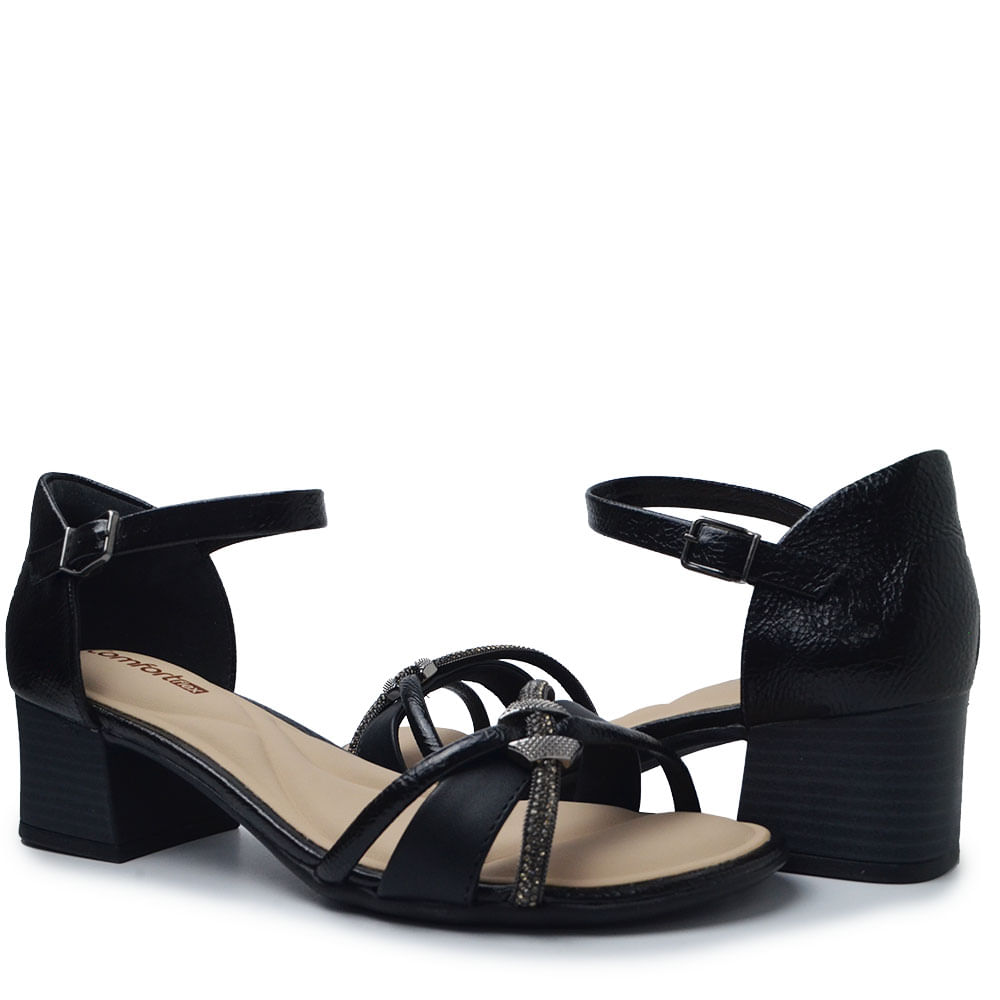 Sandália Comfortflex Salto Bloco Feminina 2556408 - Foto 6