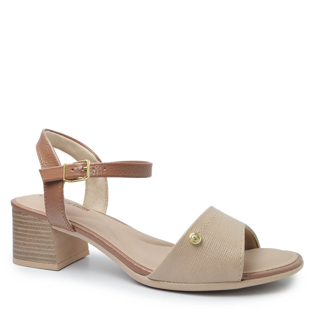 Sandália Comfortflex Salto Bloco Feminina 2556405 - Foto 2
