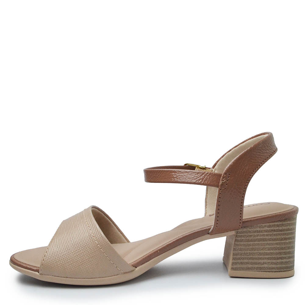 Sandália Comfortflex Salto Bloco Feminina 2556405 - Foto 3