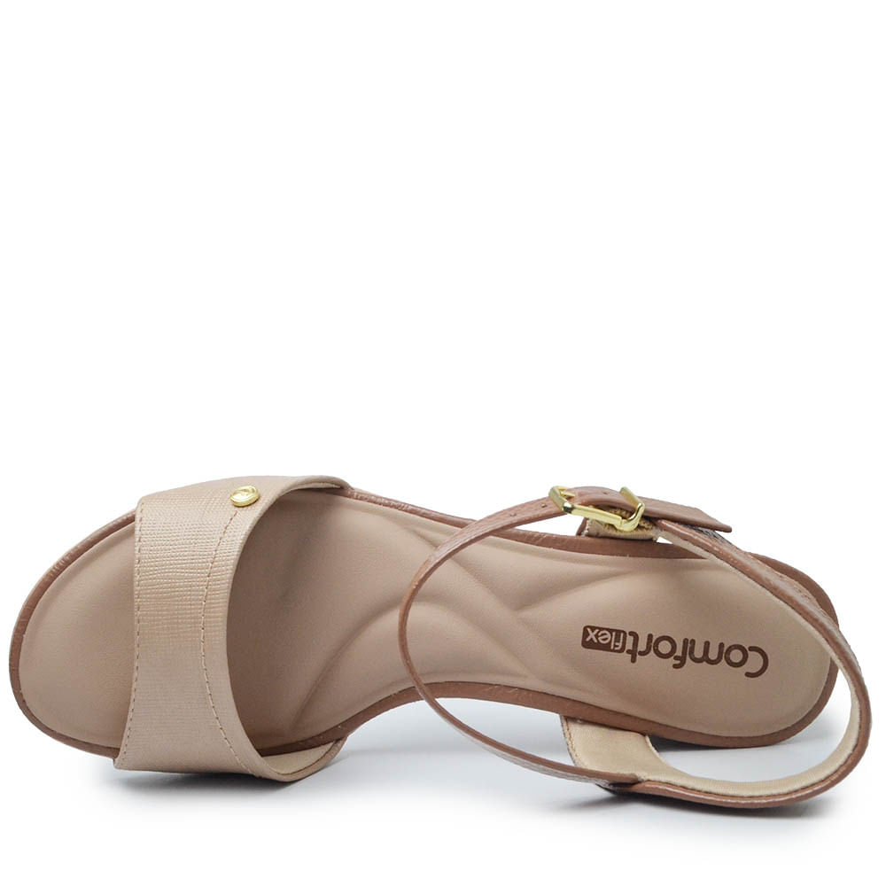 Sandália Comfortflex Salto Bloco Feminina 2556405 - Foto 4