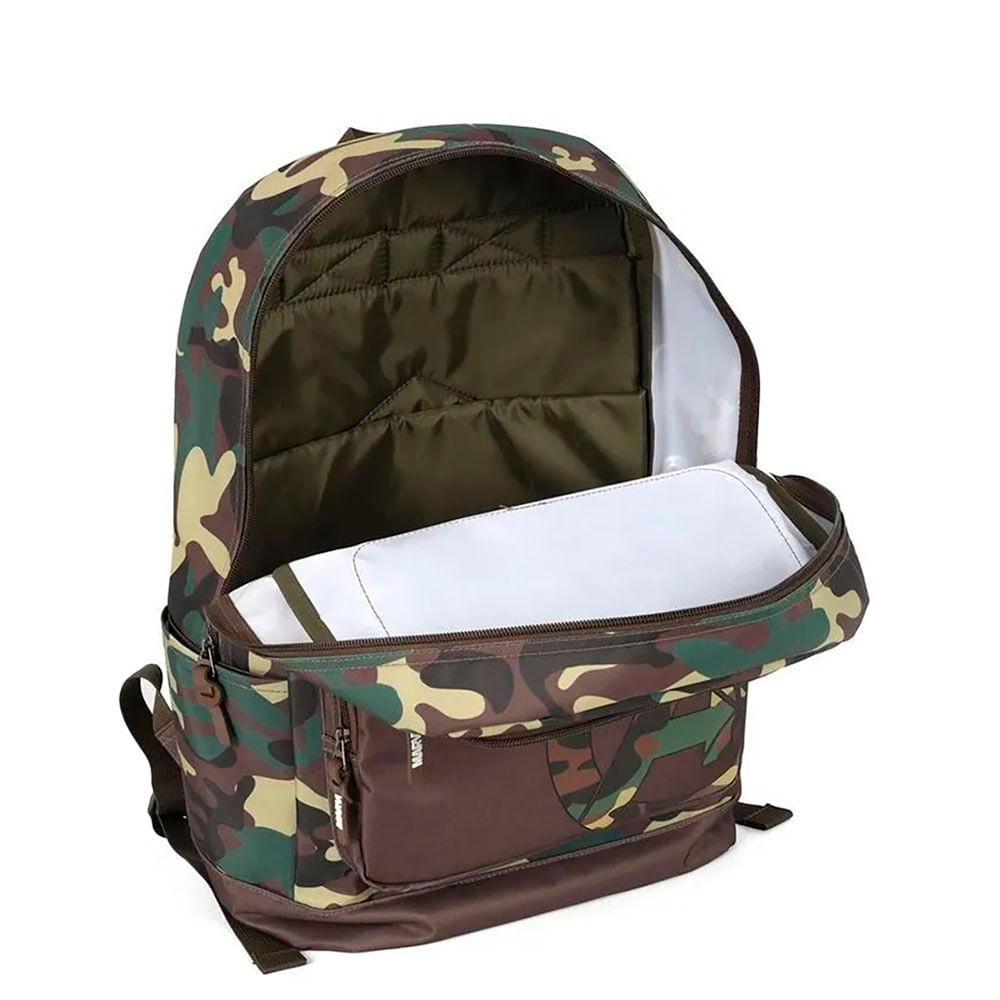 Mochila Juvenil Luxcel Masculina Avengers Camuflada MJ47721AG - Foto 2