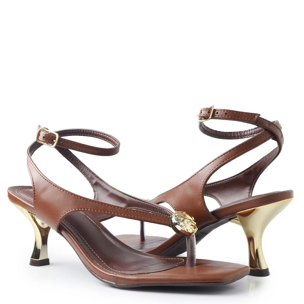 Sandália Salto Fino Via Marte Feminina 177-043-04 - Foto 6