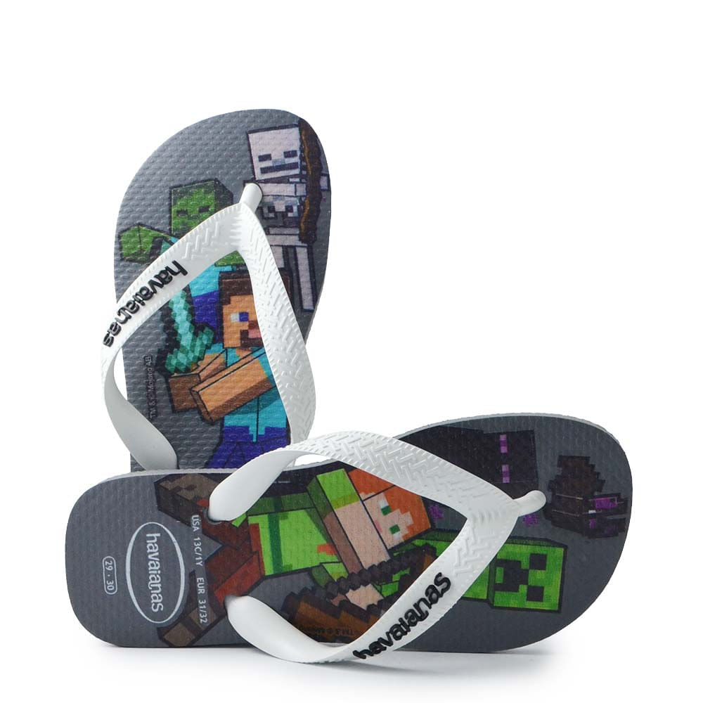 Chinelo Infantil Havaianas Masculino 25/26 MINECRAFT - Foto 1