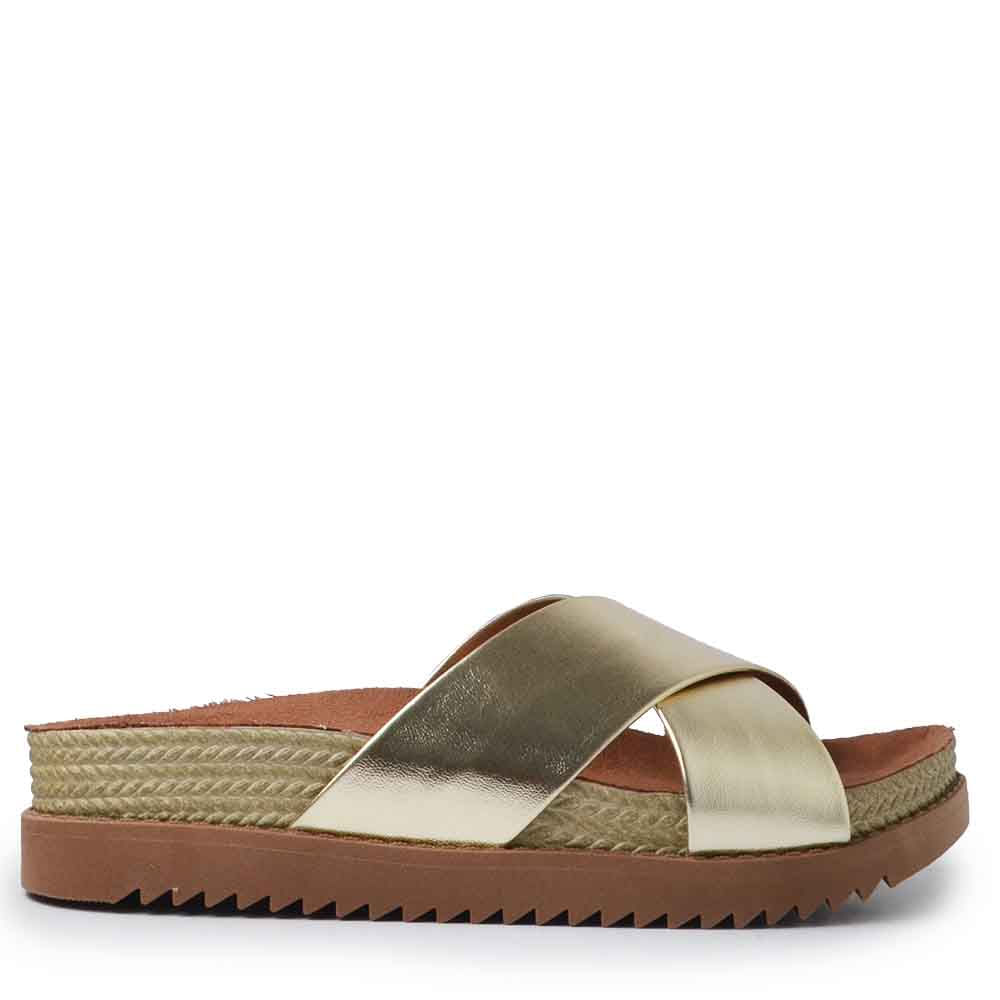 Sandália Papete Moleca Feminina 5500.215 Metalizada - Foto 1