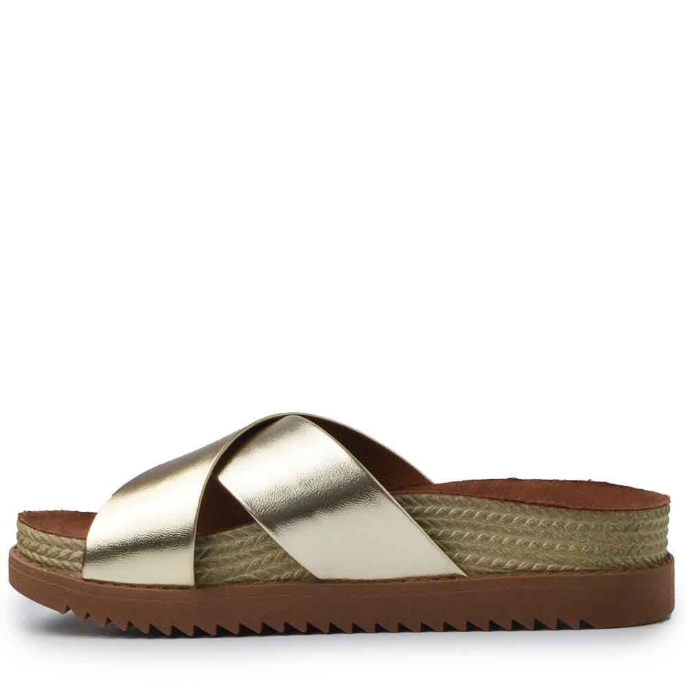 Sandália Papete Moleca Feminina 5500.215 Metalizada - Foto 3