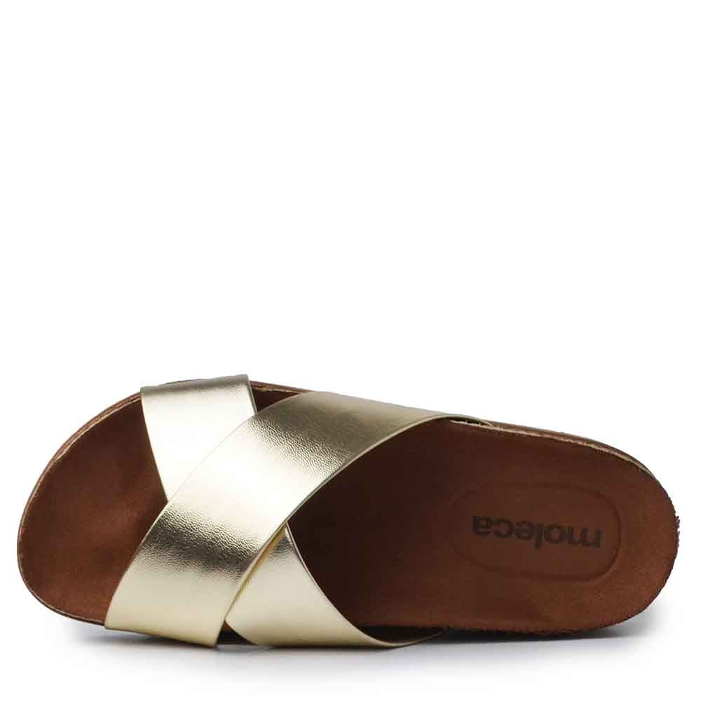 Sandália Papete Moleca Feminina 5500.215 Metalizada - Foto 4