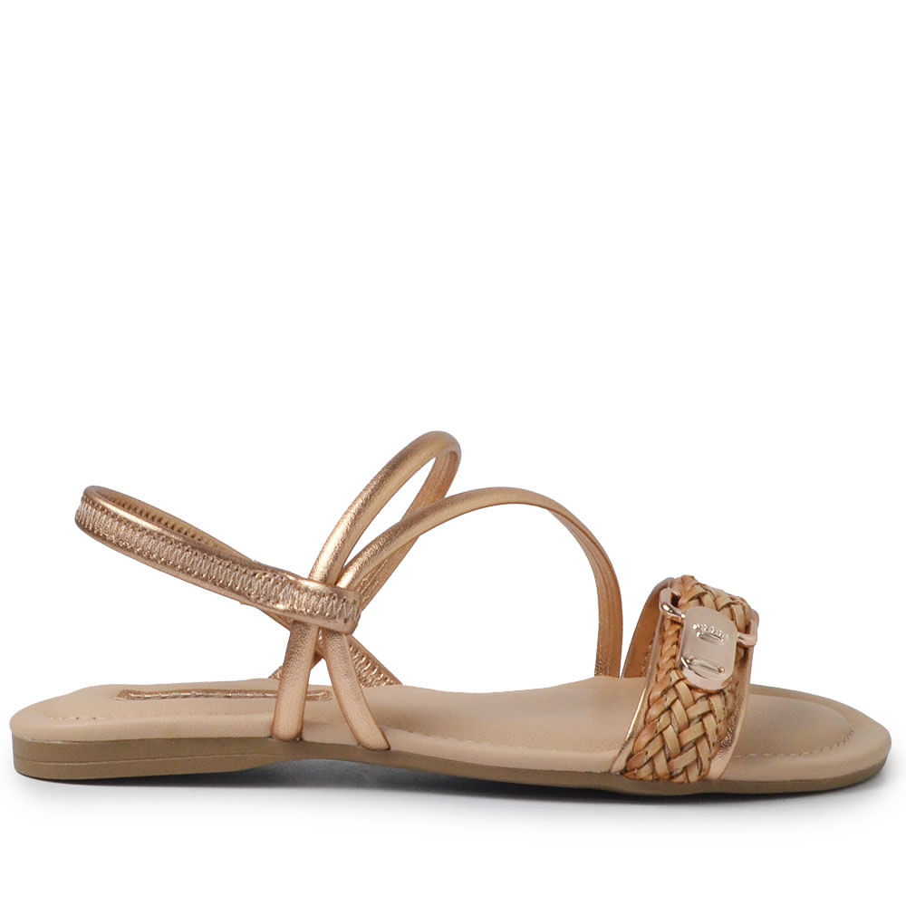 Sandália Rasteira Infantil Pink Cats Feminina V4871 - Foto 1