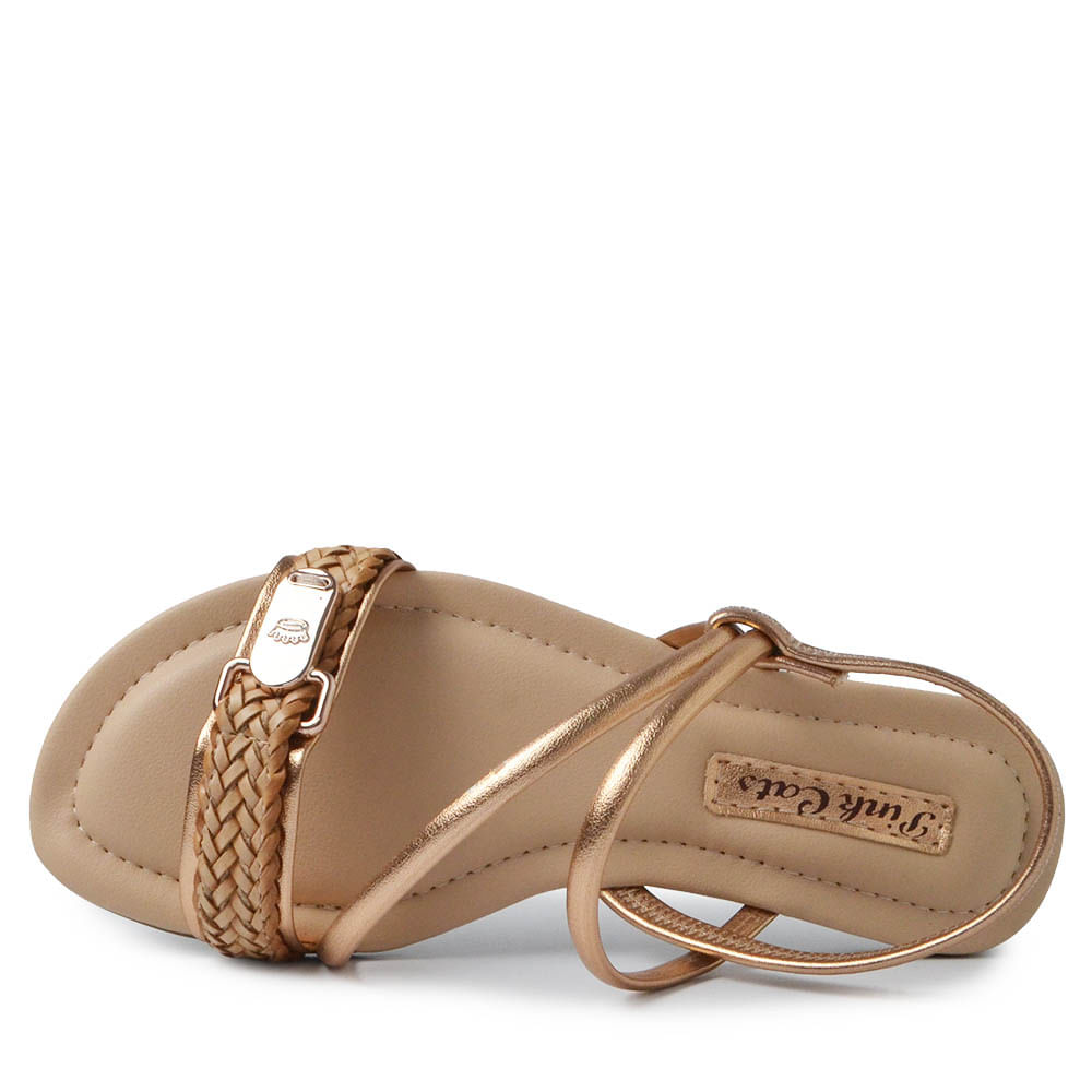 Sandália Rasteira Infantil Pink Cats Feminina V4871 - Foto 4