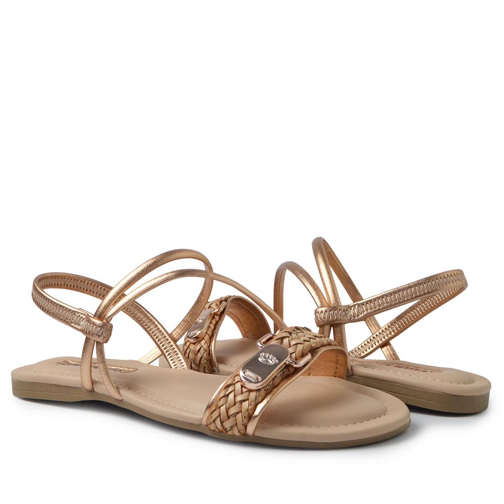 Sandália Rasteira Infantil Pink Cats Feminina V4871 - Foto 6