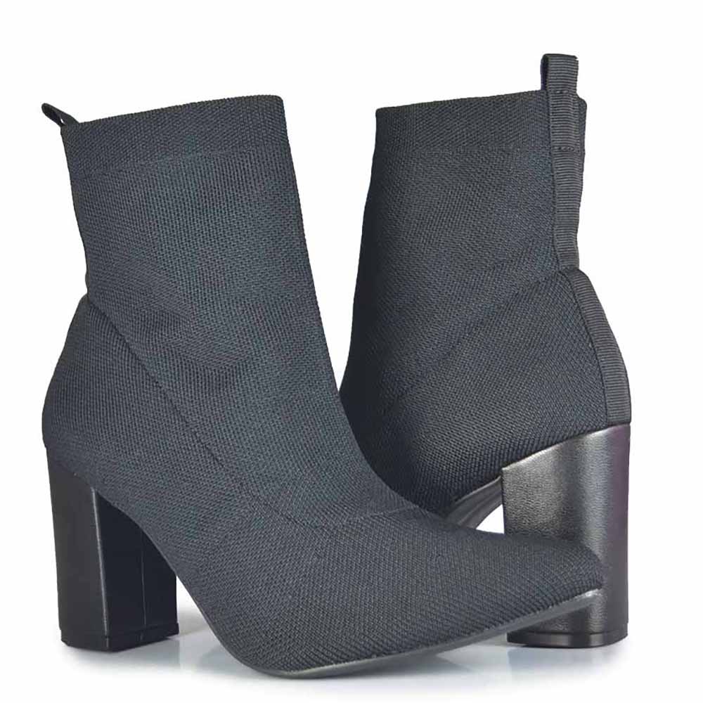 Bota Knit Via Marte Feminina 021-033-01 - Foto 6